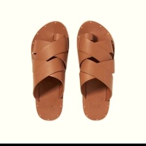 Beek Womens Brown Weaver Toe Loop Sandal 10